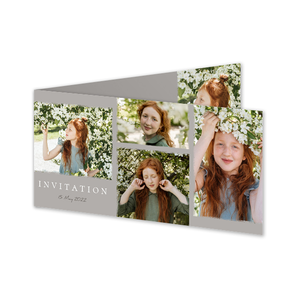 Faire-part 2 volets Pano paysage 19,6 x 9,3 cm