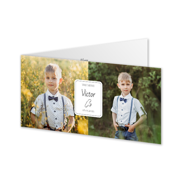 Faire-part 2 volets Pano paysage 19,6 x 9,3 cm