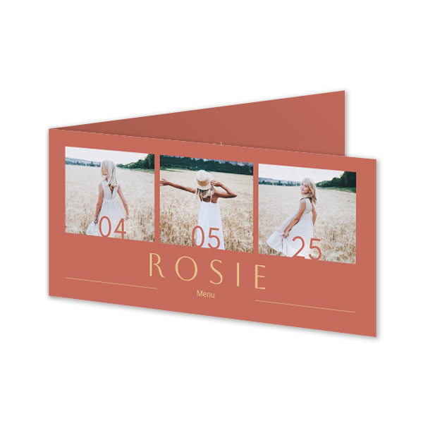 Gevouwen Kaart Panorama liggend 19,6 x 9,3 cm