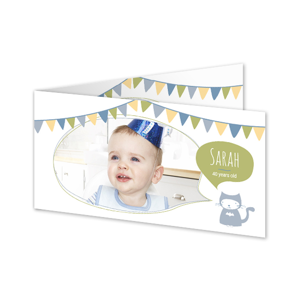 Faire-part 2 volets Pano paysage 19,6 x 9,3 cm