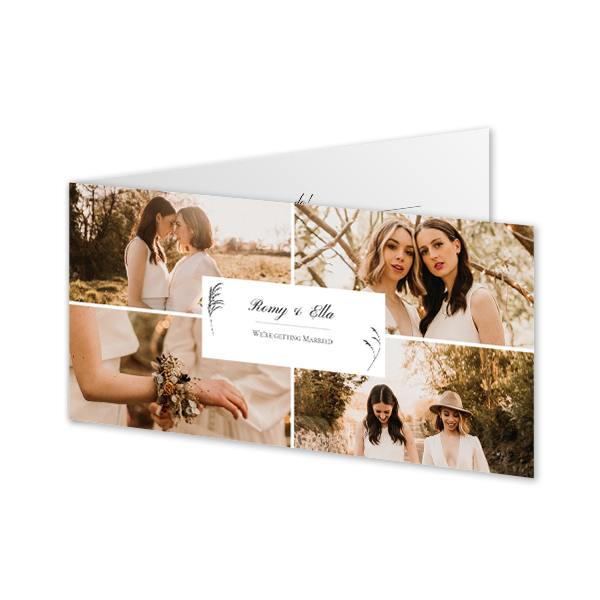 Faire-part 2 volets Pano paysage 19,6 x 9,3 cm