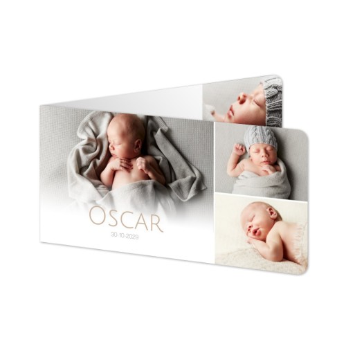 Faire-part 2 volets Pano paysage coins arrondis 19,6 x 9,3 cm