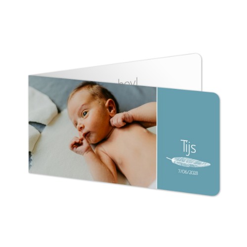 Faire-part 2 volets Pano paysage coins arrondis 19,6 x 9,3 cm