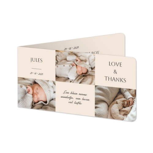 Folded Card Panoramic landscape rounded corners 19,6 x 9,3 cm