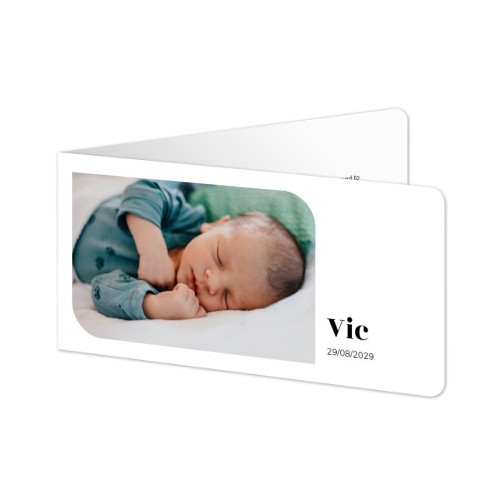 Folded Card Panoramic landscape rounded corners 19,6 x 9,3 cm