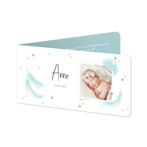 Folded Card Panoramic landscape rounded corners 19,6 x 9,3 cm