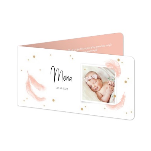 Folded Card Panoramic landscape rounded corners 19,6 x 9,3 cm