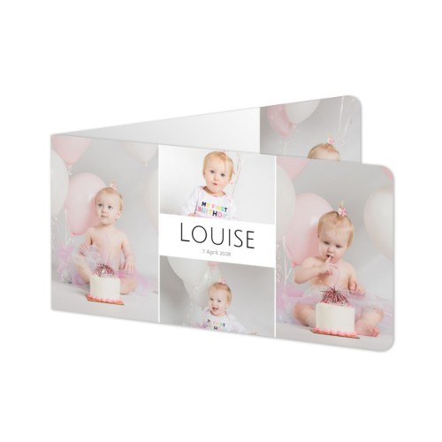 Folded Card Panoramic landscape rounded corners 19,6 x 9,3 cm