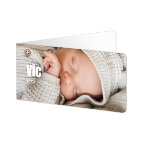 Folded Card Panoramic landscape rounded corners 19,6 x 9,3 cm