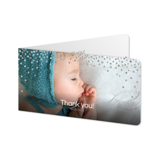 Folded Card Panoramic landscape rounded corners 19,6 x 9,3 cm