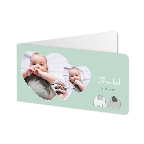 Doble Fotokort Pano liggende runde hjørner 19,6 x 9,3 cm