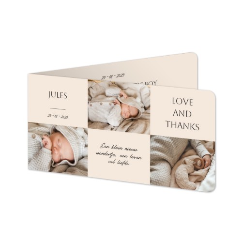 Folded Card Panoramic landscape rounded corners 19,6 x 9,3 cm