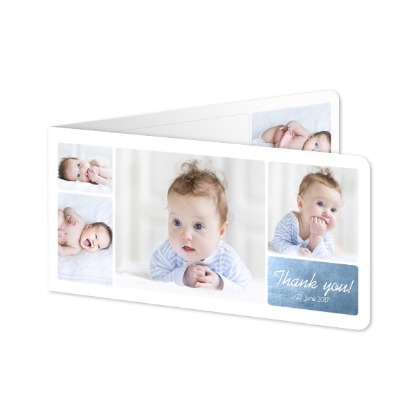 Faire-part 2 volets Pano paysage coins arrondis 19,6 x 9,3 cm