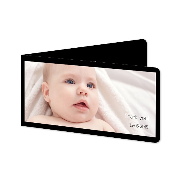 Folded Card Panoramic landscape rounded corners 19,6 x 9,3 cm