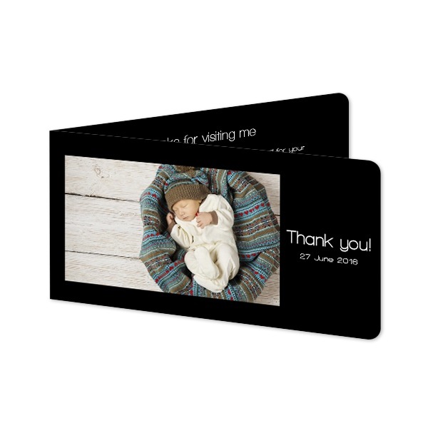 Folded Card Panoramic landscape rounded corners 19,6 x 9,3 cm