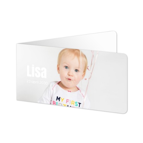 Folded Card Panoramic landscape rounded corners 19,6 x 9,3 cm