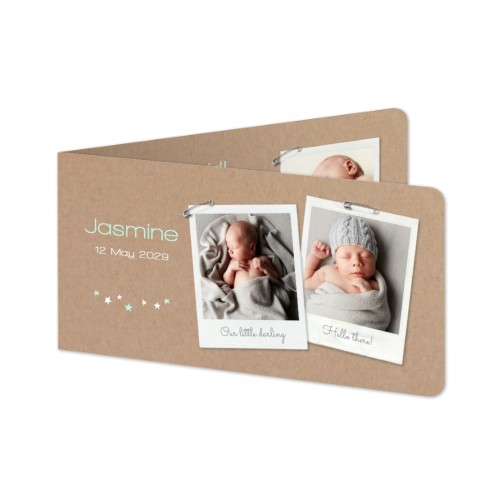 Folded Card Panoramic landscape rounded corners 19,6 x 9,3 cm
