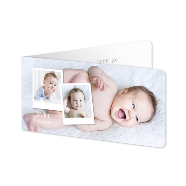 Folded Card Panoramic landscape rounded corners 19,6 x 9,3 cm