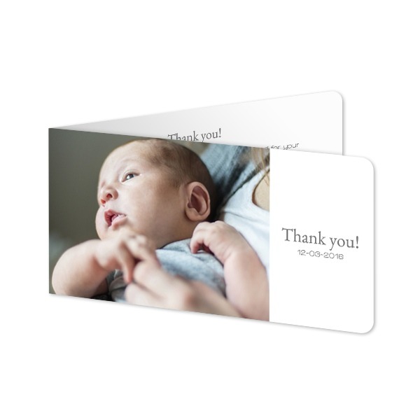 Faire-part 2 volets Pano paysage coins arrondis 19,6 x 9,3 cm