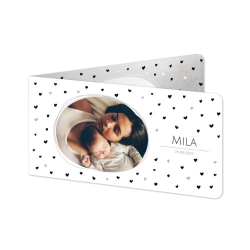 Folded Card Panoramic landscape rounded corners 19,6 x 9,3 cm