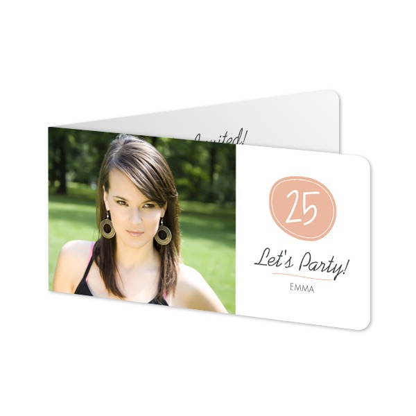 Faire-part 2 volets Pano paysage coins arrondis 19,6 x 9,3 cm