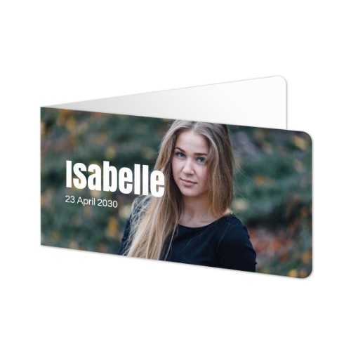 Folded Card Panoramic landscape rounded corners 19,6 x 9,3 cm