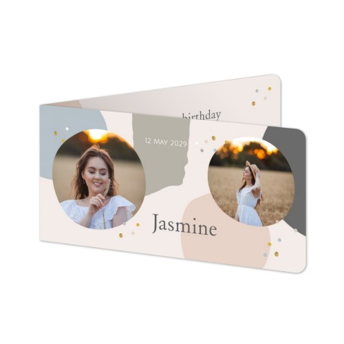 Folded Card Panoramic landscape rounded corners 19,6 x 9,3 cm