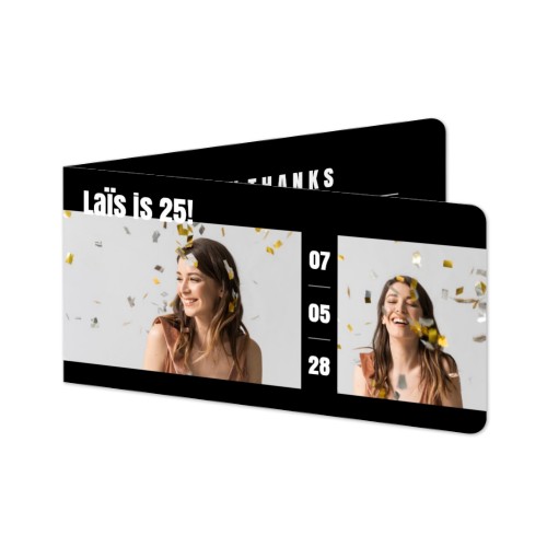 Folded Card Panoramic landscape rounded corners 19,6 x 9,3 cm