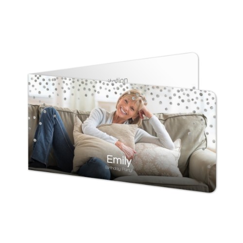 Faire-part 2 volets Pano paysage coins arrondis 19,6 x 9,3 cm