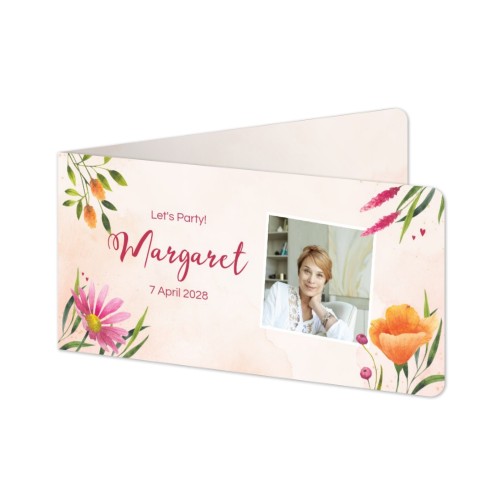 Folded Card Panoramic landscape rounded corners 19,6 x 9,3 cm Folded Card Panoramic landscape rounded corners 19,6 x 9,3 cm