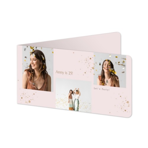 Folded Card Panoramic landscape rounded corners 19,6 x 9,3 cm