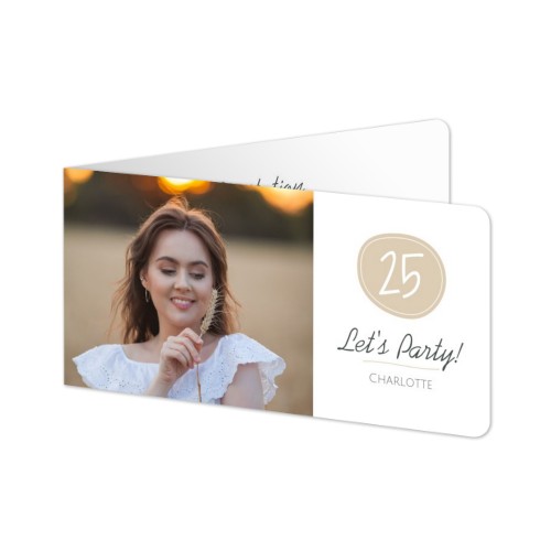 Folded Card Panoramic landscape rounded corners 19,6 x 9,3 cm Folded Card Panoramic landscape rounded corners 19,6 x 9,3 cm