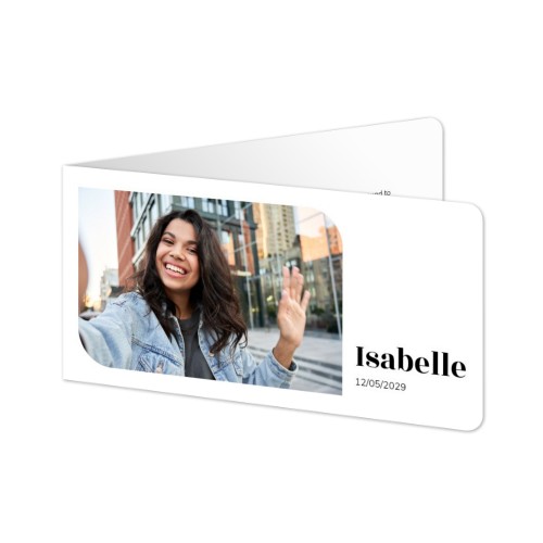 Folded Card Panoramic landscape rounded corners 19,6 x 9,3 cm