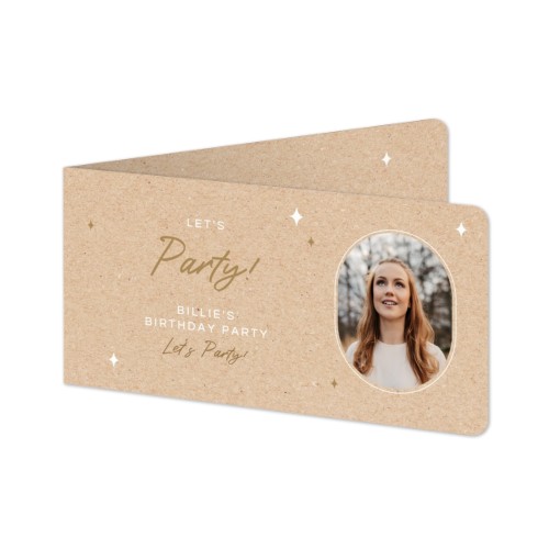 Faire-part 2 volets Pano paysage coins arrondis 19,6 x 9,3 cm