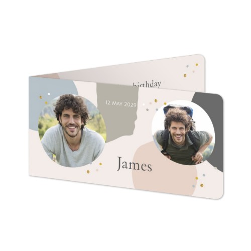 Faire-part 2 volets Pano paysage coins arrondis 19,6 x 9,3 cm