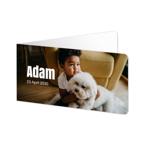 Folded Card Panoramic landscape rounded corners 19,6 x 9,3 cm