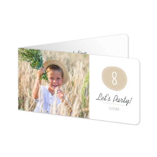 Folded Card Panoramic landscape rounded corners 19,6 x 9,3 cm