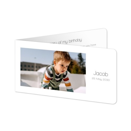 Folded Card Panoramic landscape rounded corners 19,6 x 9,3 cm