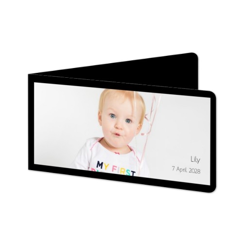 Folded Card Panoramic landscape rounded corners 19,6 x 9,3 cm