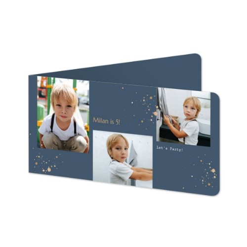 Folded Card Panoramic landscape rounded corners 19,6 x 9,3 cm