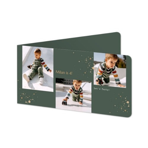 Folded Card Panoramic landscape rounded corners 19,6 x 9,3 cm