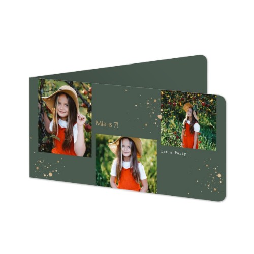 Folded Card Panoramic landscape rounded corners 19,6 x 9,3 cm