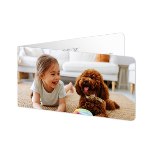 Folded Card Panoramic landscape rounded corners 19,6 x 9,3 cm