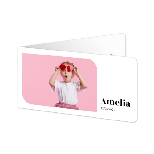 Folded Card Panoramic landscape rounded corners 19,6 x 9,3 cm Folded Card Panoramic landscape rounded corners 19,6 x 9,3 cm