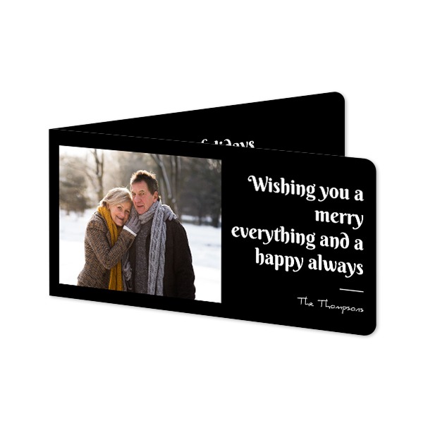 Folded Card Panoramic landscape rounded corners 19,6 x 9,3 cm