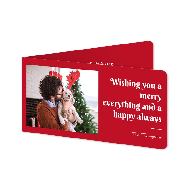 Folded Card Panoramic landscape rounded corners 19,6 x 9,3 cm