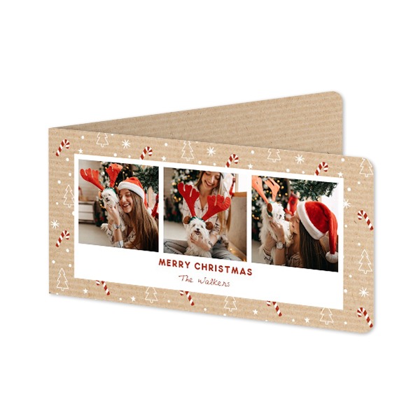Folded Card Panoramic landscape rounded corners 19,6 x 9,3 cm