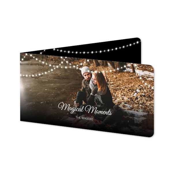 Gevouwen Kaart Panorama liggend met ronde hoeken 19,6 x 9,3 cm Gevouwen Kaart Panorama liggend met ronde hoeken 19,6 x 9,3 cm