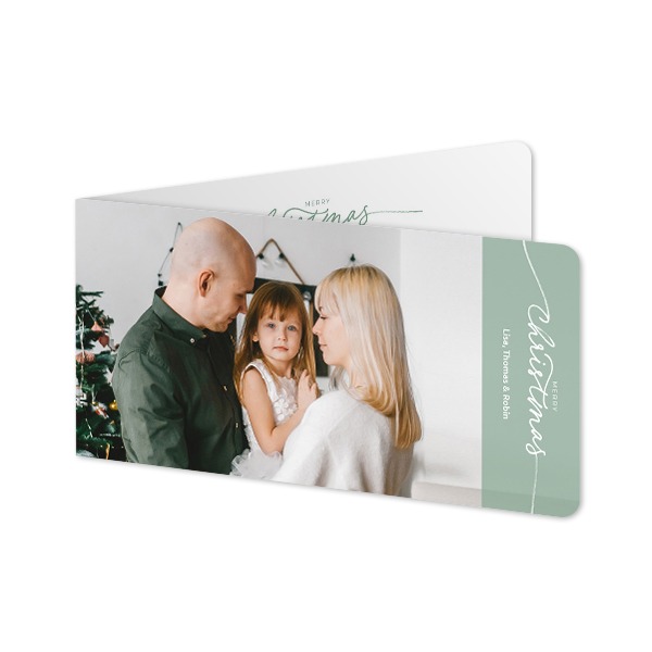 Folded Card Panoramic landscape rounded corners 19,6 x 9,3 cm