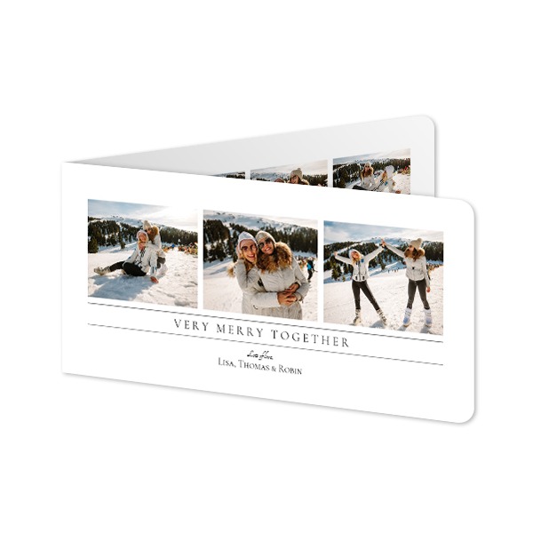 Folded Card Panoramic landscape rounded corners 19,6 x 9,3 cm